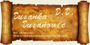 Dušanka Dušanović vizit kartica